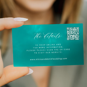 QR CODE elegant sommar bröllop detaljtest Tilläggskort
