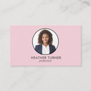 QR CODE eller Logotyp Professionell Headshot ROSA Visitkort