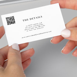 QR CODE enkel och modern webbplatsinformation för Tilläggskort