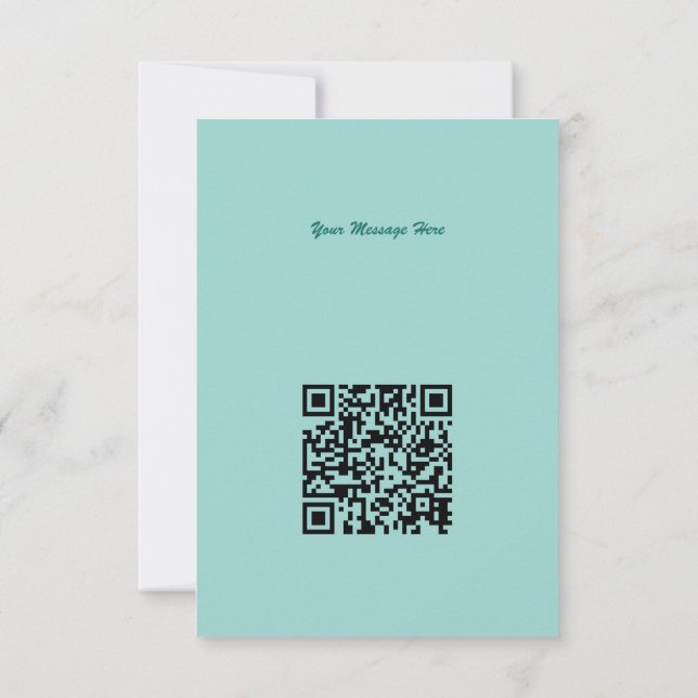 Qr Code Fashionable Black Dancing Girl Silhouette Kort (Baksida)