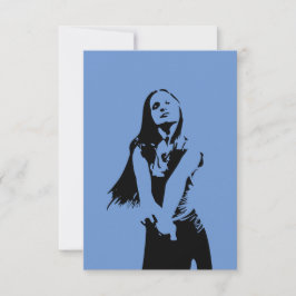 Qr Code Fashionable Black Dancing Girl Silhouette Kort