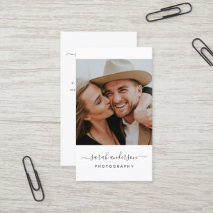 QR CODE för skriptmodern typografi, fotoskrivare Visitkort