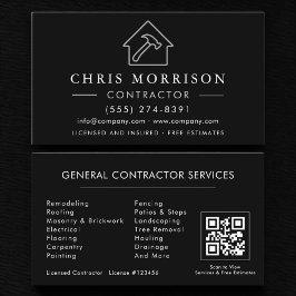 QR Code General Construction Contractor Visitkort