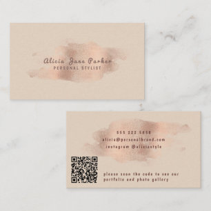 QR CODE glam ro guld faux foil snyggt Visitkort