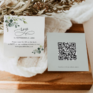 QR Code Greenery Bröllop Online OSA kort