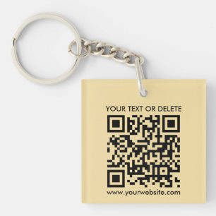 QR Code Guld Modern Elegant Square, enkelsidig