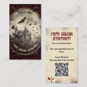 QR Code Halloween Photos Website Dracula's Castle Tilläggskort