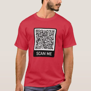 QR Code Info Scan Me-Personligen Funny T-Shirt