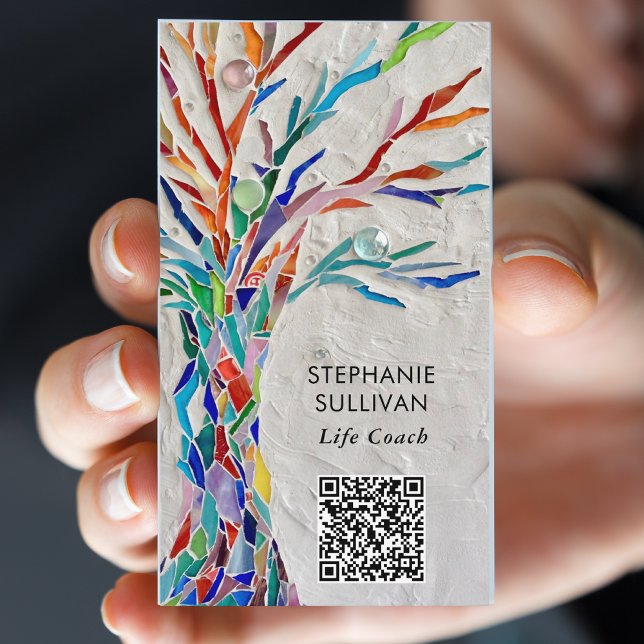 QR Code Life Coach Livets träd Visitkort (Skapare uppladdad)