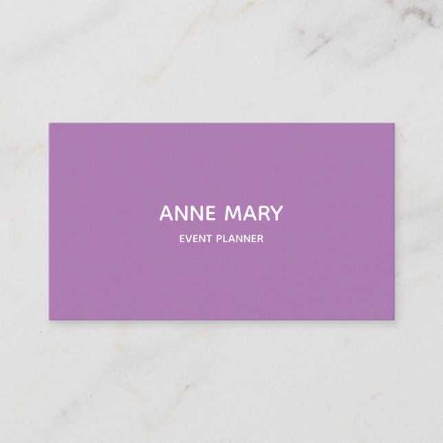 QR Code Lila White Lavender Modern Professionell Visitkort (Framsida)