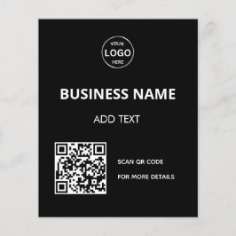 QR Code Logotyp Black Modern Flygblad