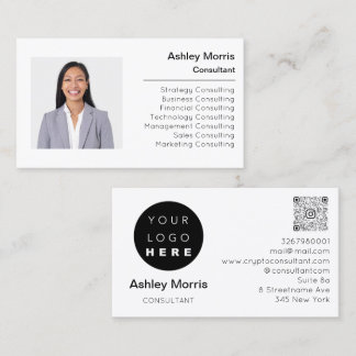 QR Code Logotyp Photo Professionell Corporate Visitkort