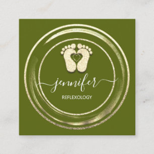 QR Code Logotyp Reflexology Foot Massage Feet Must Fyrkantigt Visitkort