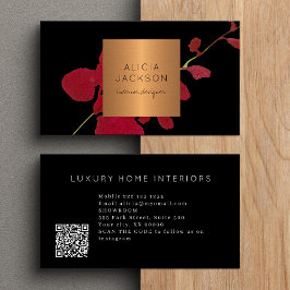 QR CODE modern Black guld professionell Visitkort