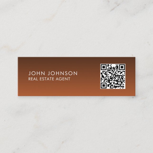 QR Code Modern Mini Business Card Visitkort (Framsida)