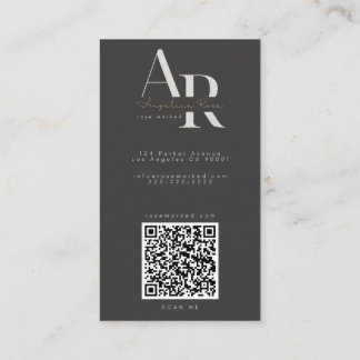 QR Code Modern Minimalist Business Cards Visitkort
