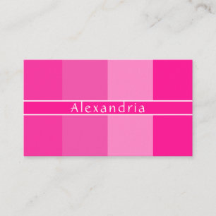 QR Code Modern Namn Shock rosa Rand Visitkort