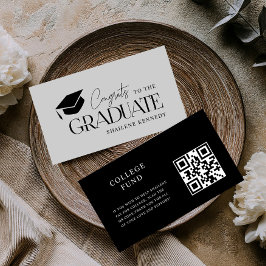 QR Code Modern Studenten College Fund Scan Card Visitkort