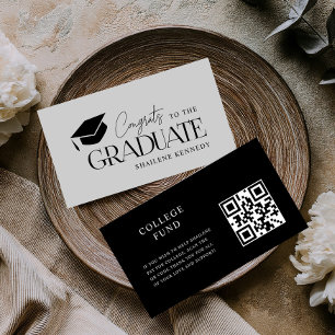 QR Code Modern Studenten College Fund Scan Card Visitkort