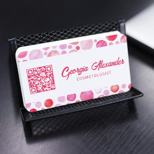 QR Code Modern Trendig Abstrakt Cosmetolog Visitkort