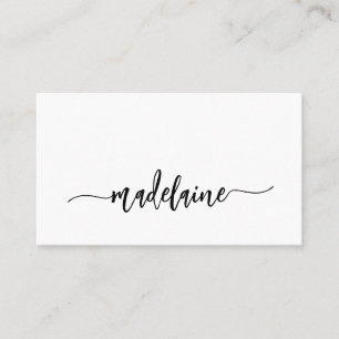 QR Code Modern White Black Elegant Visitkort