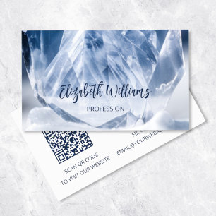 QR Code Mountain Crystal Gem Stone Visitkort