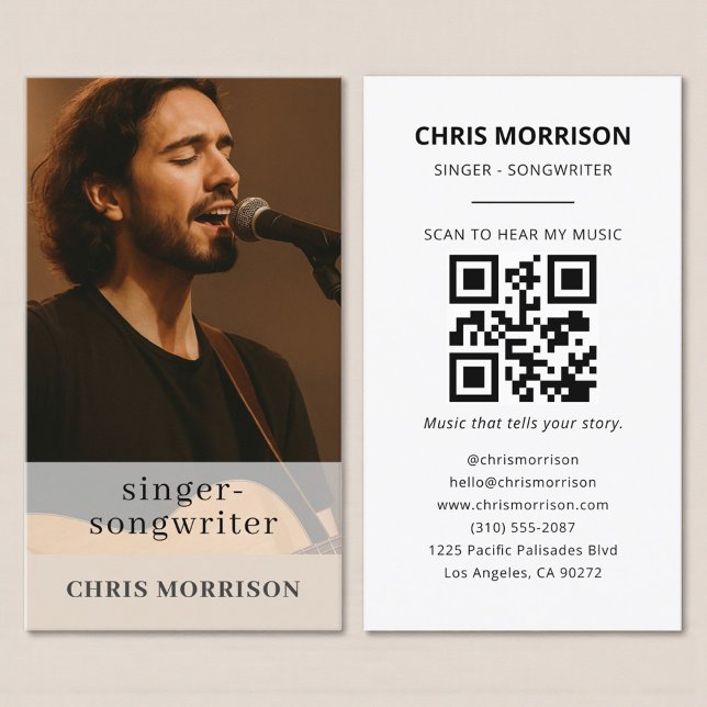QR Code Music Artist Visitkort (Skapare uppladdad)