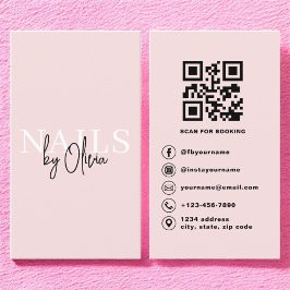 QR Code Nagel Specialist Artist Modern Typography Visitkort