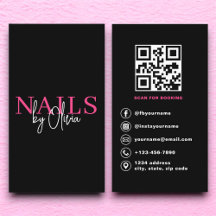 QR Code Nagel Specialist Artist Modern Typography