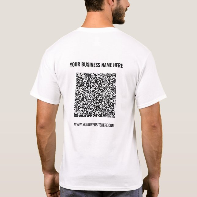 QR Code Namn webbplats Promotional Company T-Shirt (Baksida)