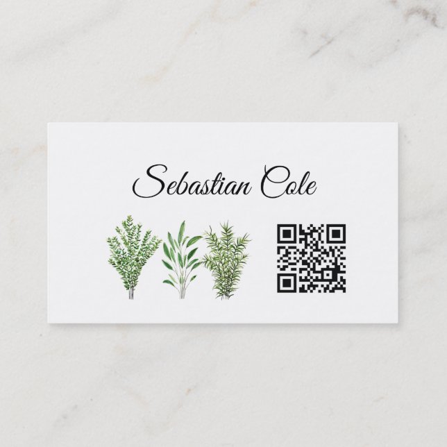 QR Code Örters Culinary Chef Caterer Restaurant Visitkort (Baksida)
