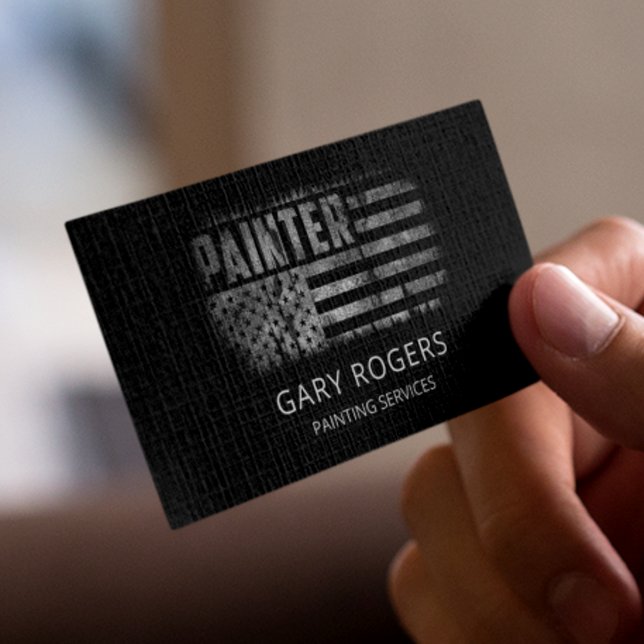 QR Code Painter American Flagga Visitkort (Skapare uppladdad)