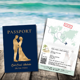 QR Code Passport Beach WedWorld Map Inbjudan