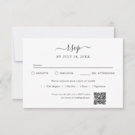 QR Code Photo Off White RSVP OSA Kort