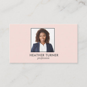 QR CODE Professionell SQUARE Headshot Photo Rosa Visitkort