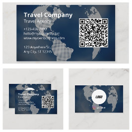 QR Code Professionell Travel Agency Visitkort