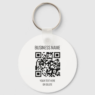 QR Code Professionell White Business Namn Circle Nyckelring