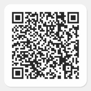 Qr Code RickRoll Gif Fyrkantigt Klistermärke