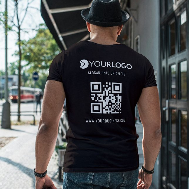 QR Code Scan Anpassningsbar and Promotive Business T Shirt (Skapare uppladdad)