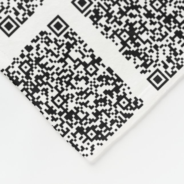 QR Code Scan Info Anpassningsbar Färg Fleece Blank (Hörn)