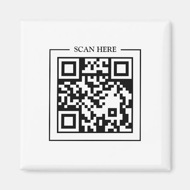 QR Code Scan Me Business Logos door sign Magnet (Framsidan)