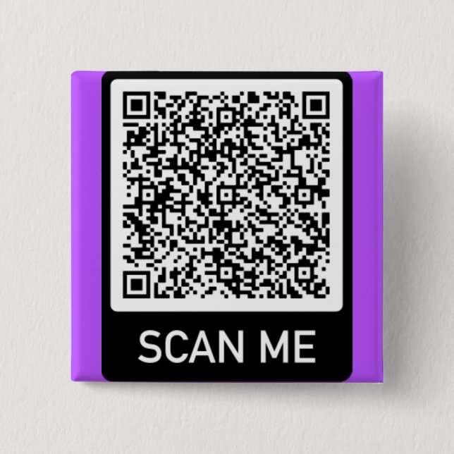 QR Code Scan Me Info Din Bröllopsfest-knapp Knapp (Framsida)