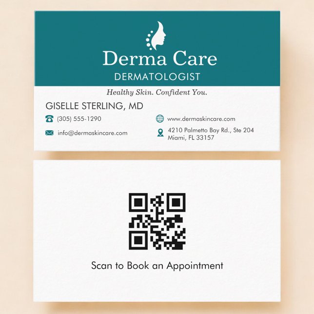 QR Code Skin Care Center Dermatologist  Visitkort (Skapare uppladdad)