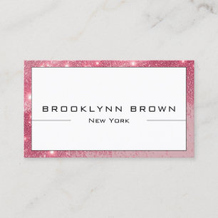 QR Code Snyggt Ro Rosa Luminous Glitter Classy Visitkort