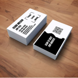 QR Code Social Media Modern Business Card Visitkort