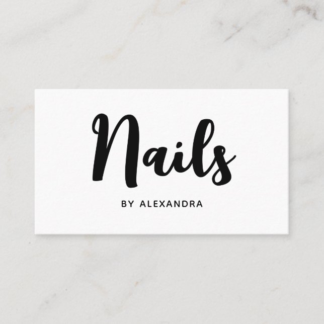QR Code Social Media Nail Technician Tech Artist Visitkort (Framsida)