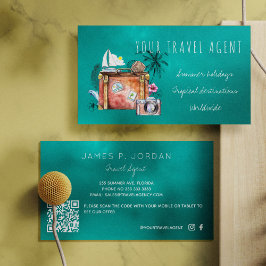 QR CODE Sommarresa helgdagar agent Visitkort