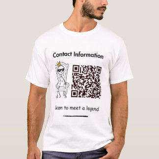 Qr Code Stickman T-shirt - Scan to Mea Legend
