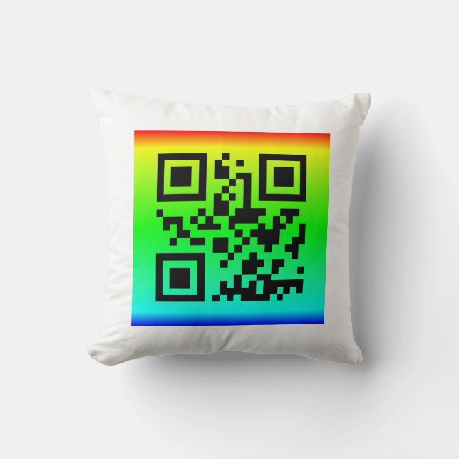 QR Code® - TACK FÖR DIN HJÄLP Kudde (Framsida)