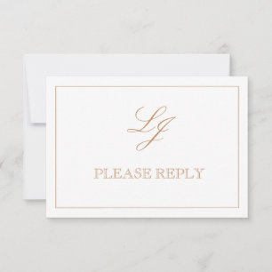 QR Code Terracotta Script Monogram-Bröllop OSA Kort